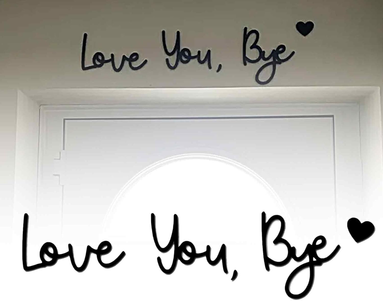 Love You Bye Sign above Door: Rustic Wood over Door Home Decor Boho Wall Decor f