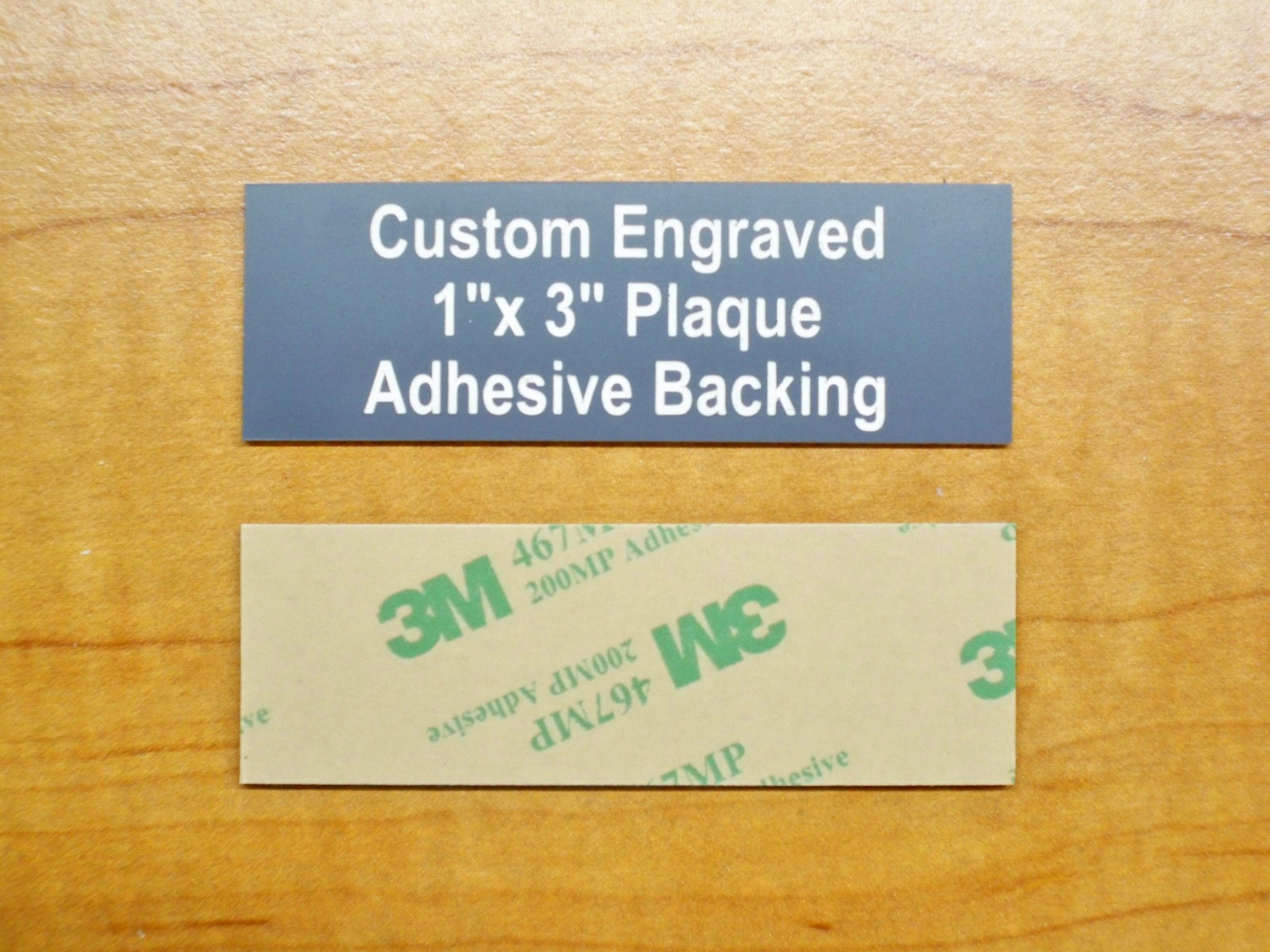 Any Size Any Color Your Wording Here Custom Engraved Stick-On Plate Plaque
