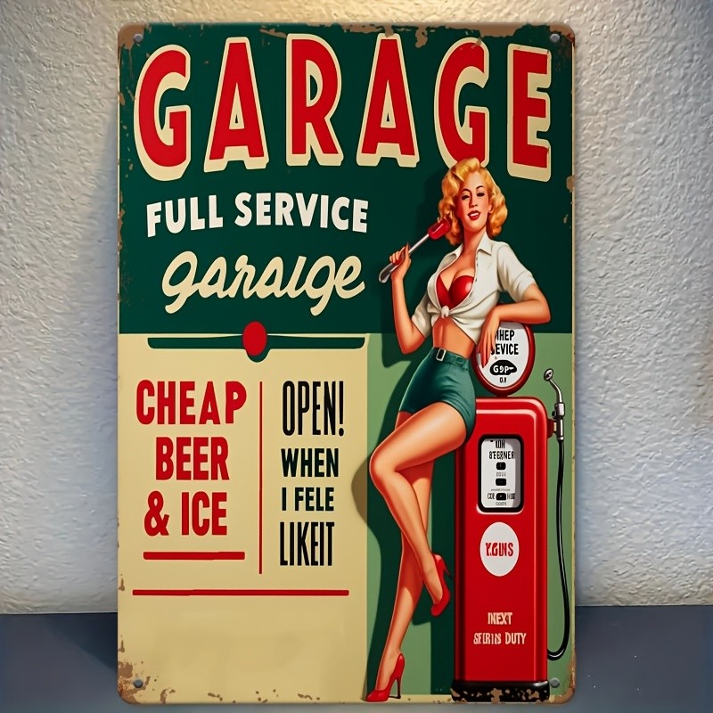 [8x12inch Vintage Metal Sign] 1pc Vintage Tin Metal Signs, 8x12inch Retro Full S
