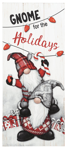 Ganz H1 Home Décor Gnome for the Holidays 18.25″H Wood Plaque EX30168
