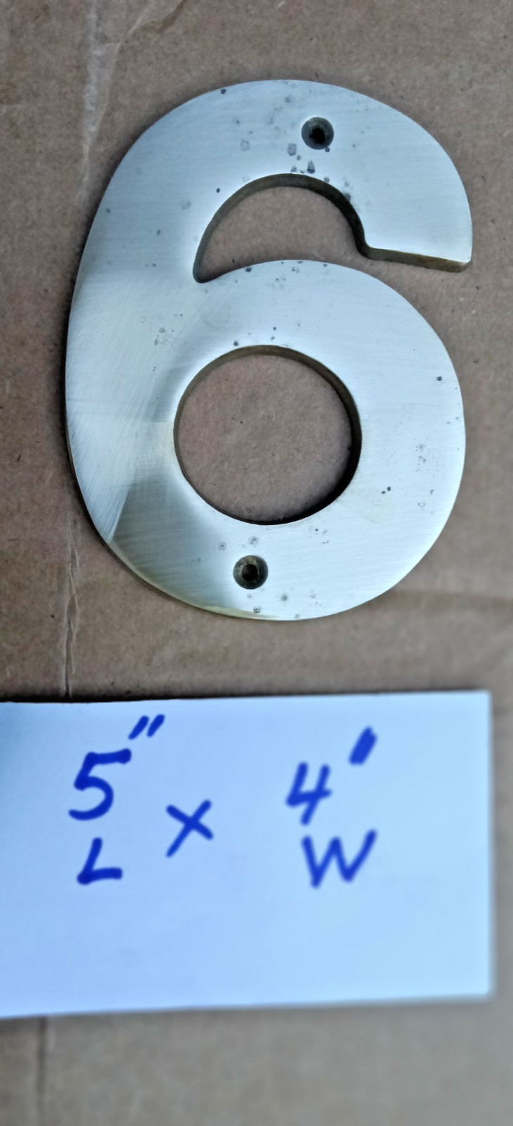 Solid Brass House Mailbox Address Number 9 OR 6 5″ L x 4″ W