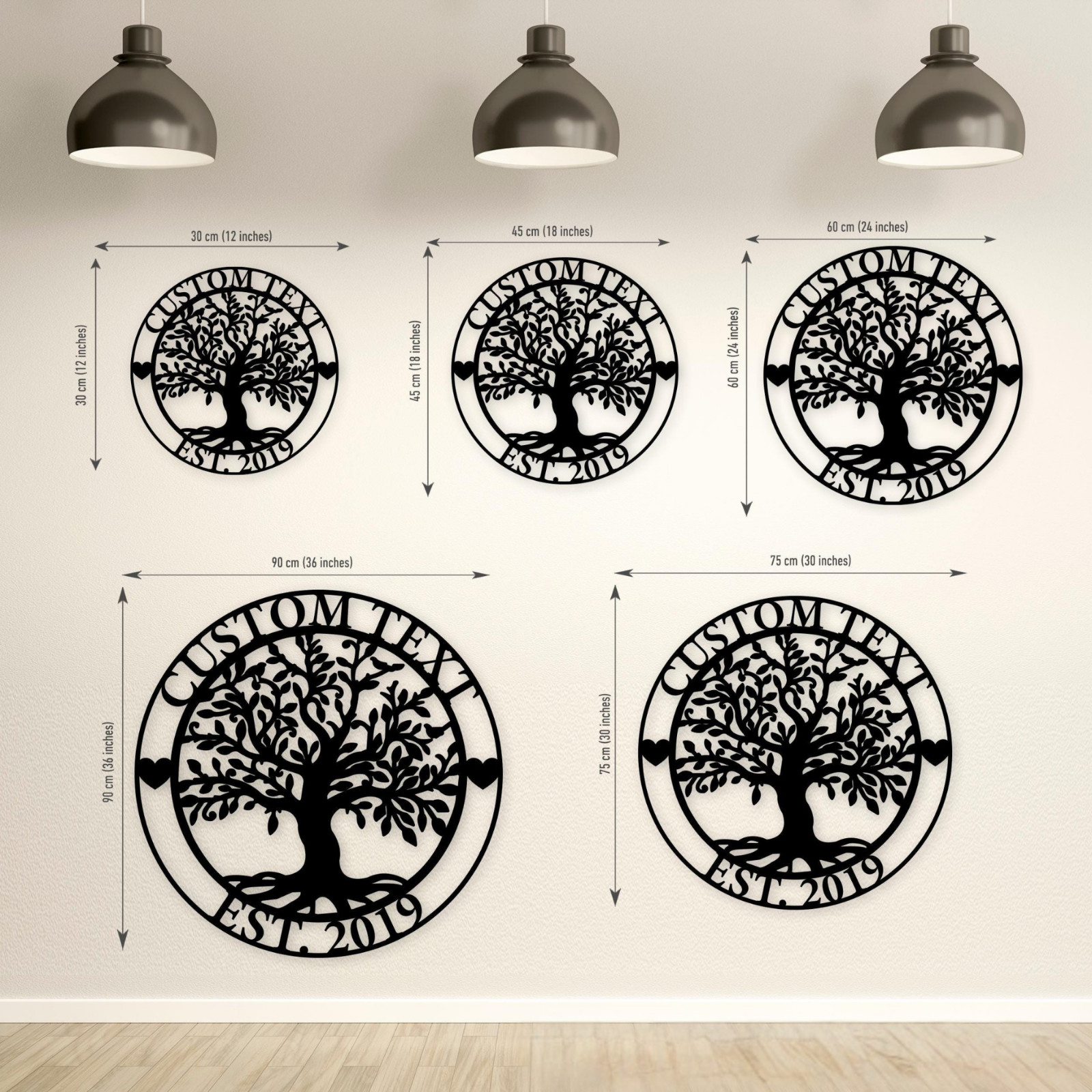 Personalized Tree of Life Wall Art, Custom Couple Metal Sign