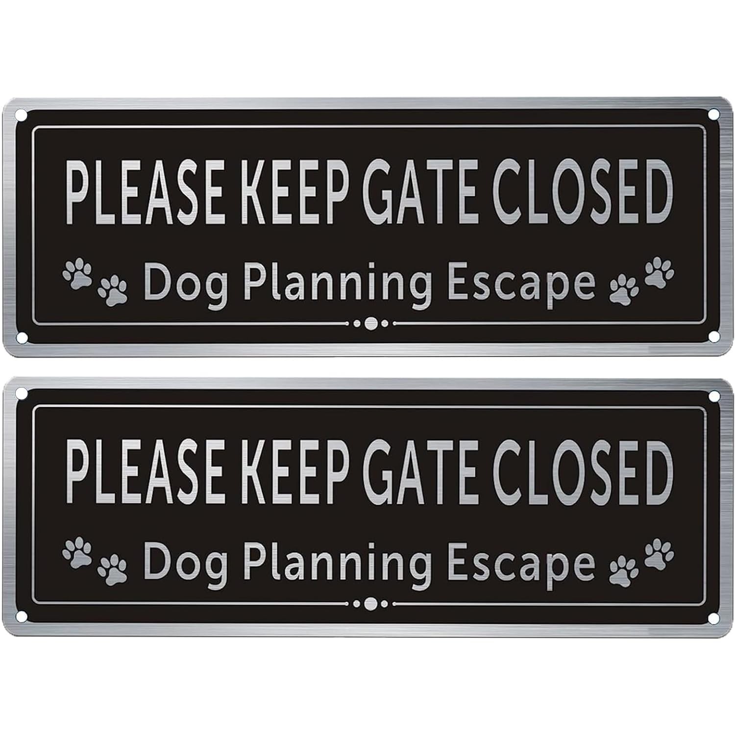 2 Pack Please Keep Gate Closed Sign – Please Close the Gate Metal Sign