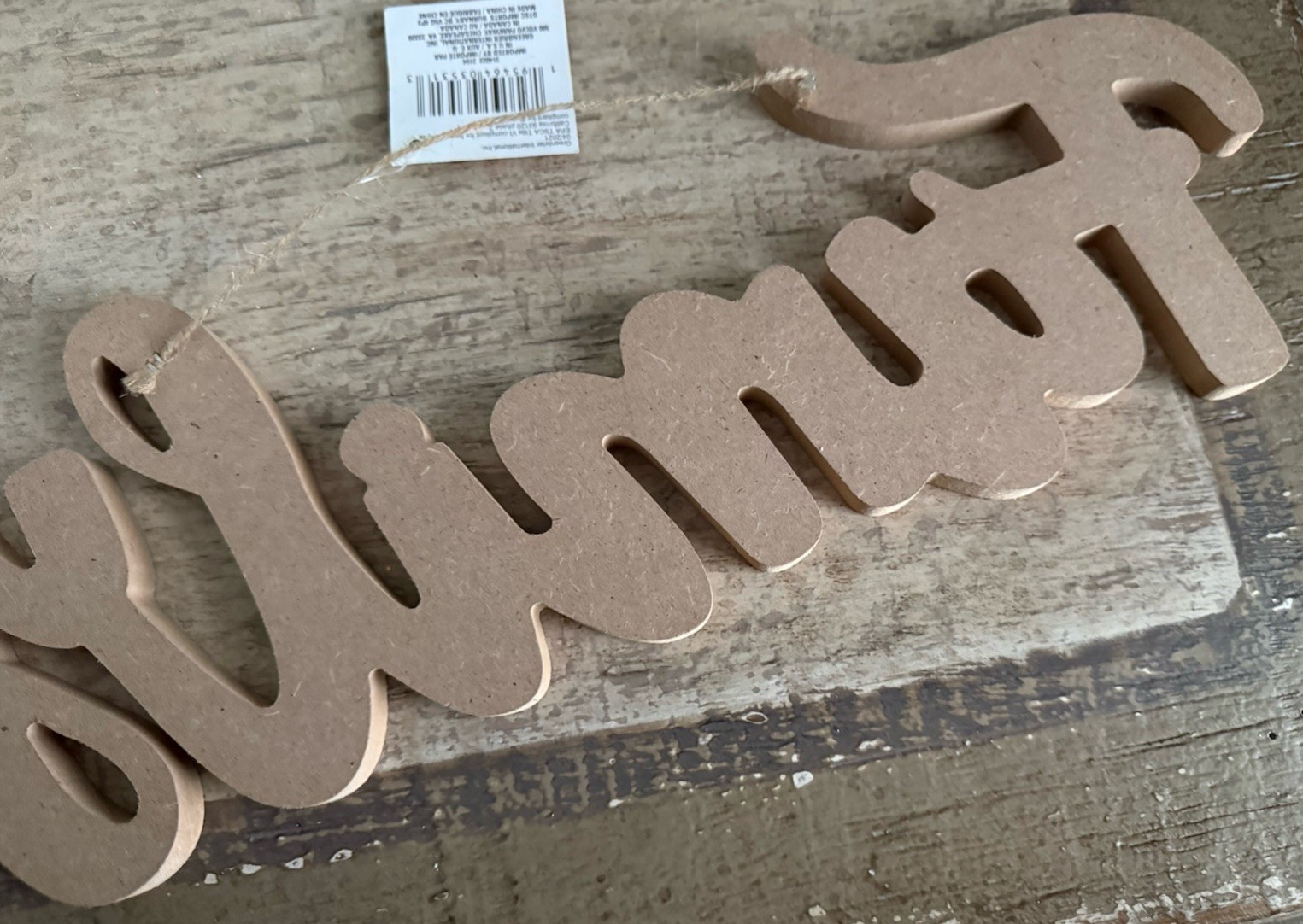 Family 15×5 Laser Cut Wood Thick Paintable Or Stained Make It Your Own New Hang!