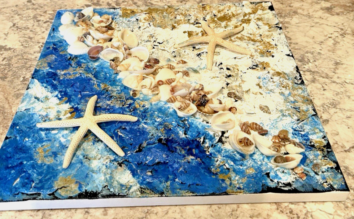 New fun wall decor. Hand Made from the seashells of Florida.