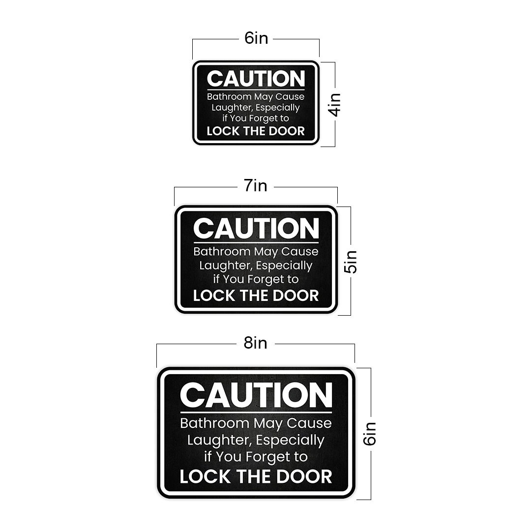 Classic Framed Plus Caution: Bathroom May Cause Laughter, Wall or Door Sign