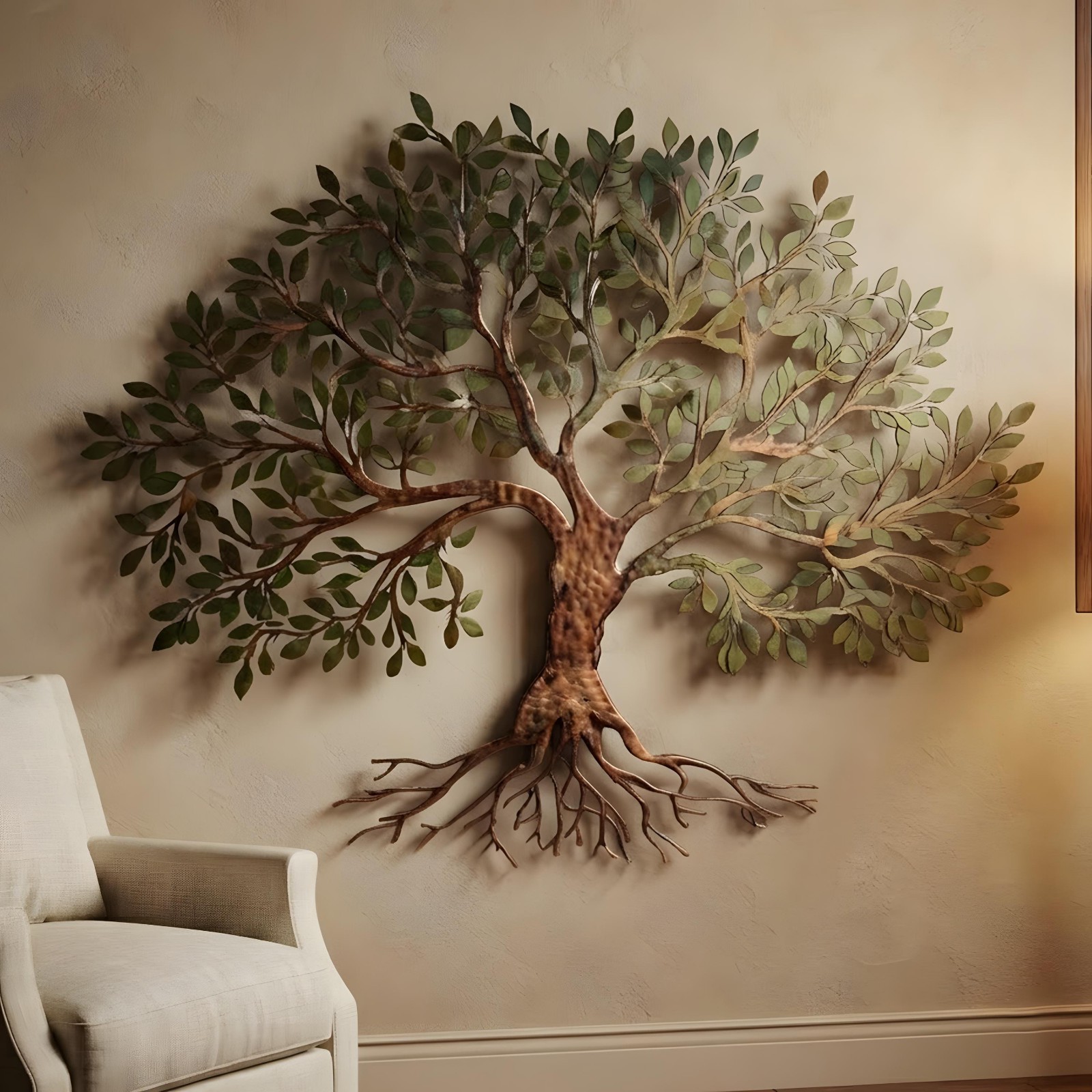 Tree of Life Metal Sign, UV Printed Aluminum Wall Art, Rustic Nature Decor