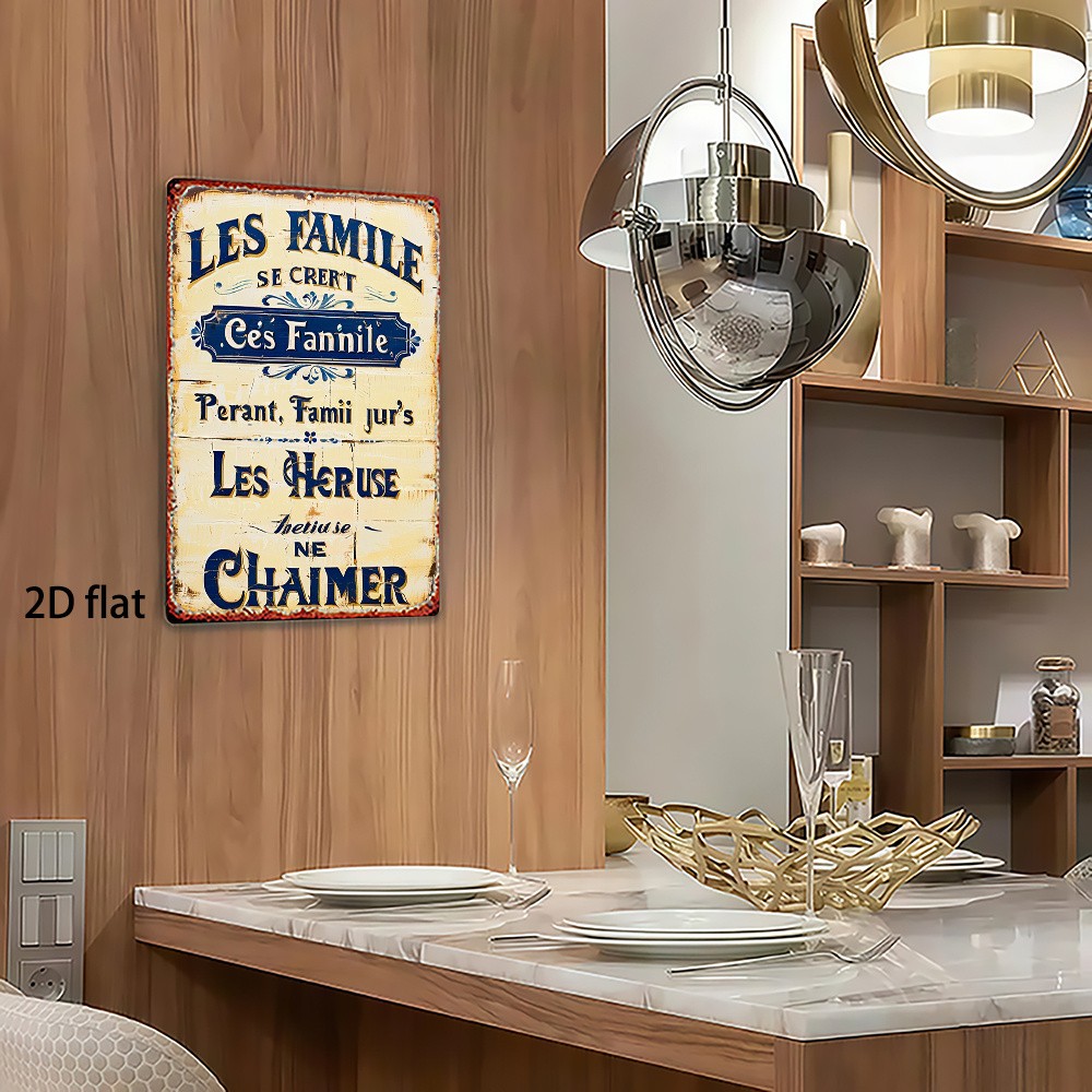 Metal French Country Sign 8×12 Inches Wall Decor