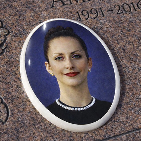 Personalized Memorial Photo Porcelain – Custom Headstone Grave Portrait UV Resis
