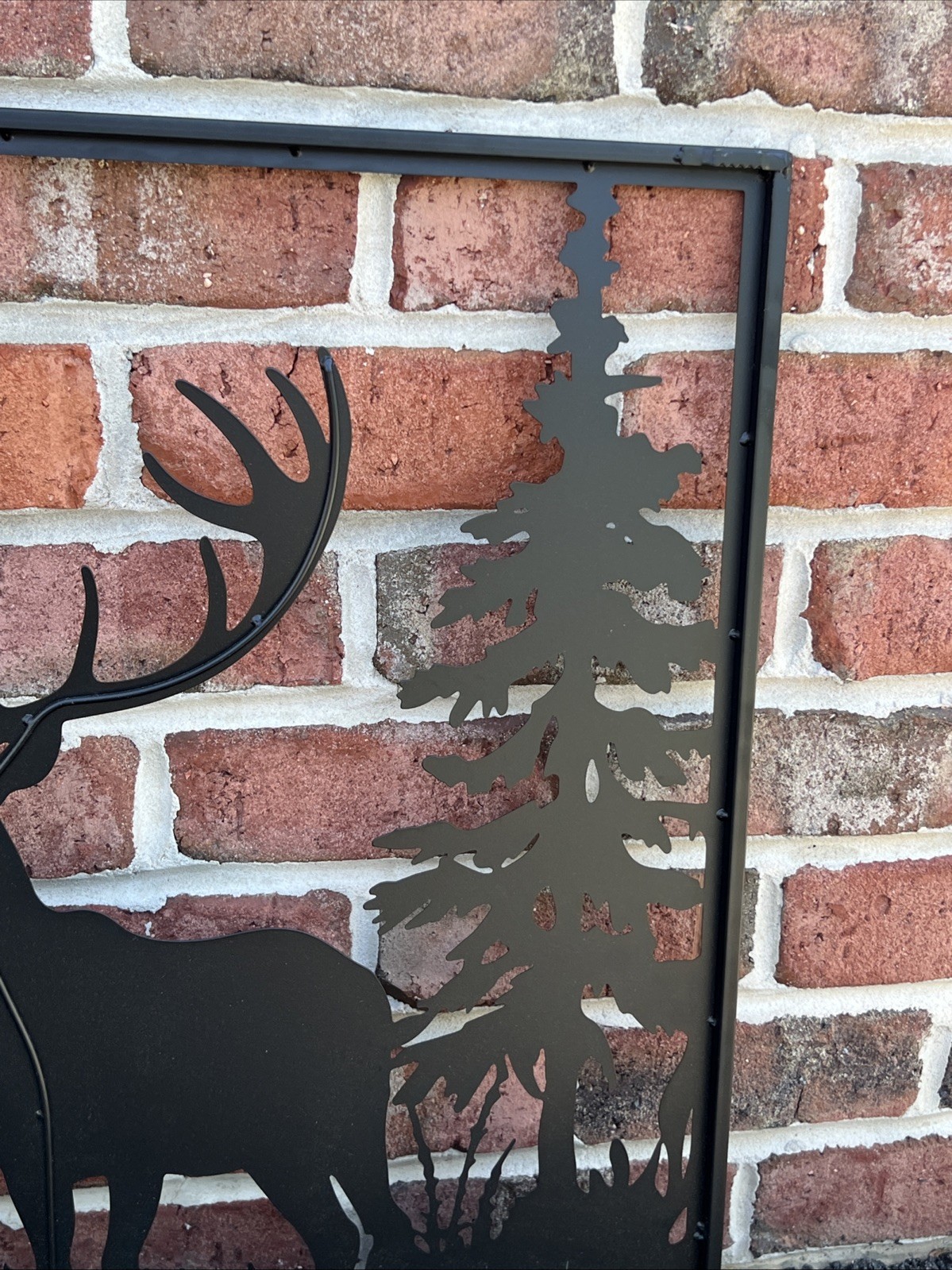 Deer Metal Wall Decor 24 By 24 Black