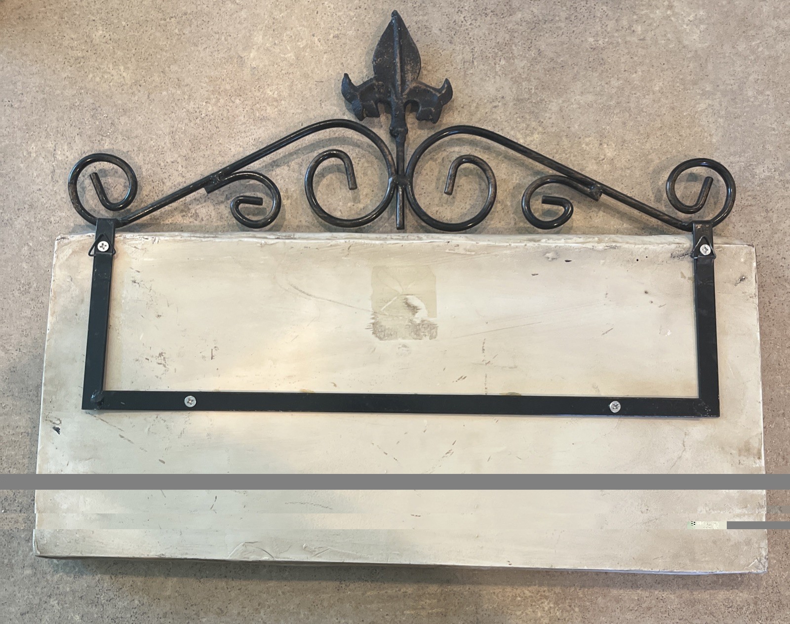 Rustic “BISTRO” Wall Decor Sign – Metal & Faux Stone French Country Kitchen Café