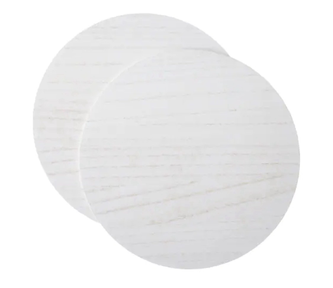 12 Circle Plaque by Make Market 2ct. Whitewashed Wood Wall Decor