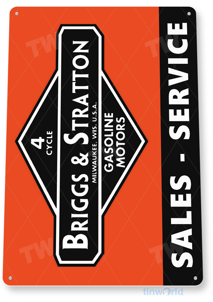 TIN SIGN Briggs & Stratton Sales Service Engine Retro Garage Auto Shop C257