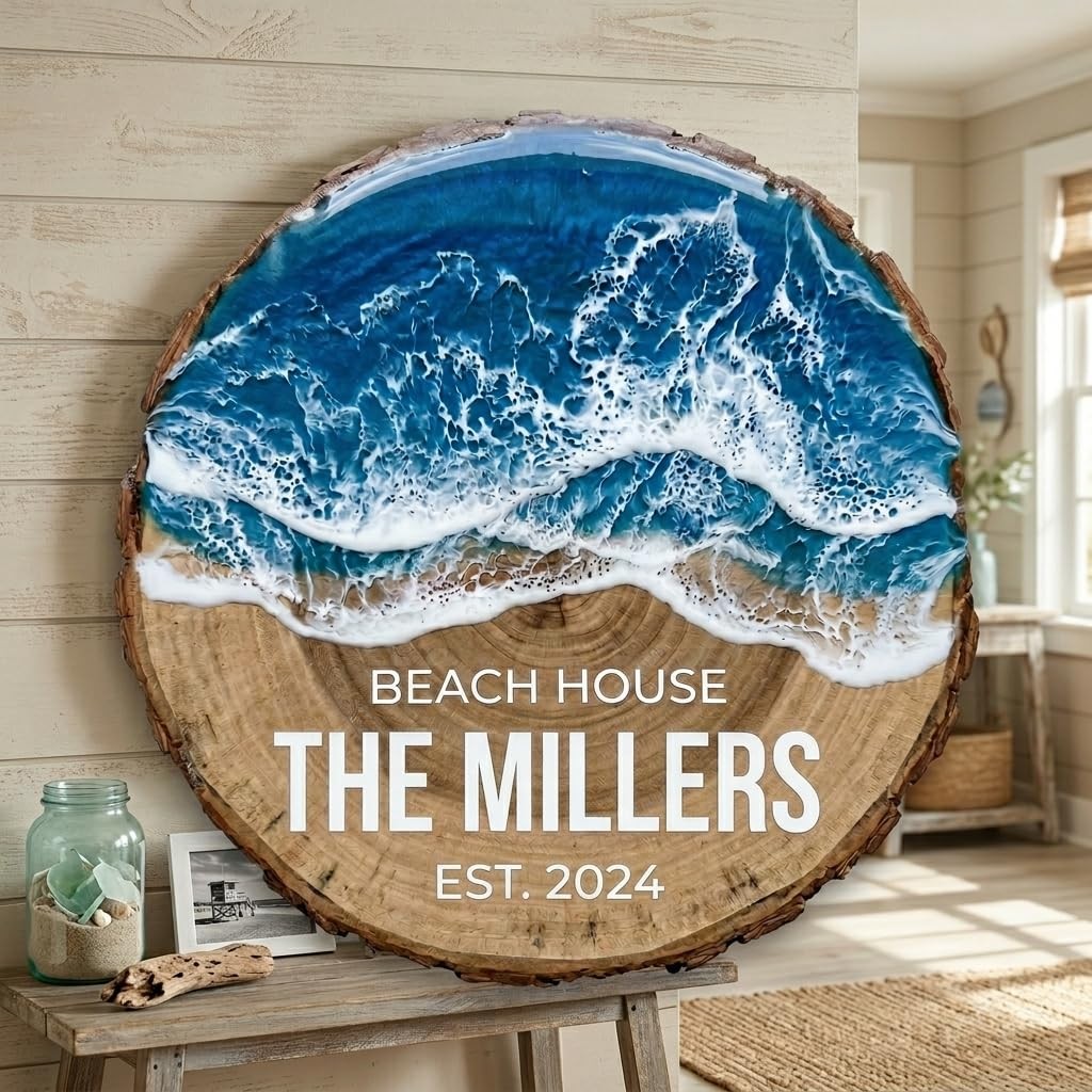 Custom Family Name Sign – Personalized Welcome Wall Decor MDF Plaque