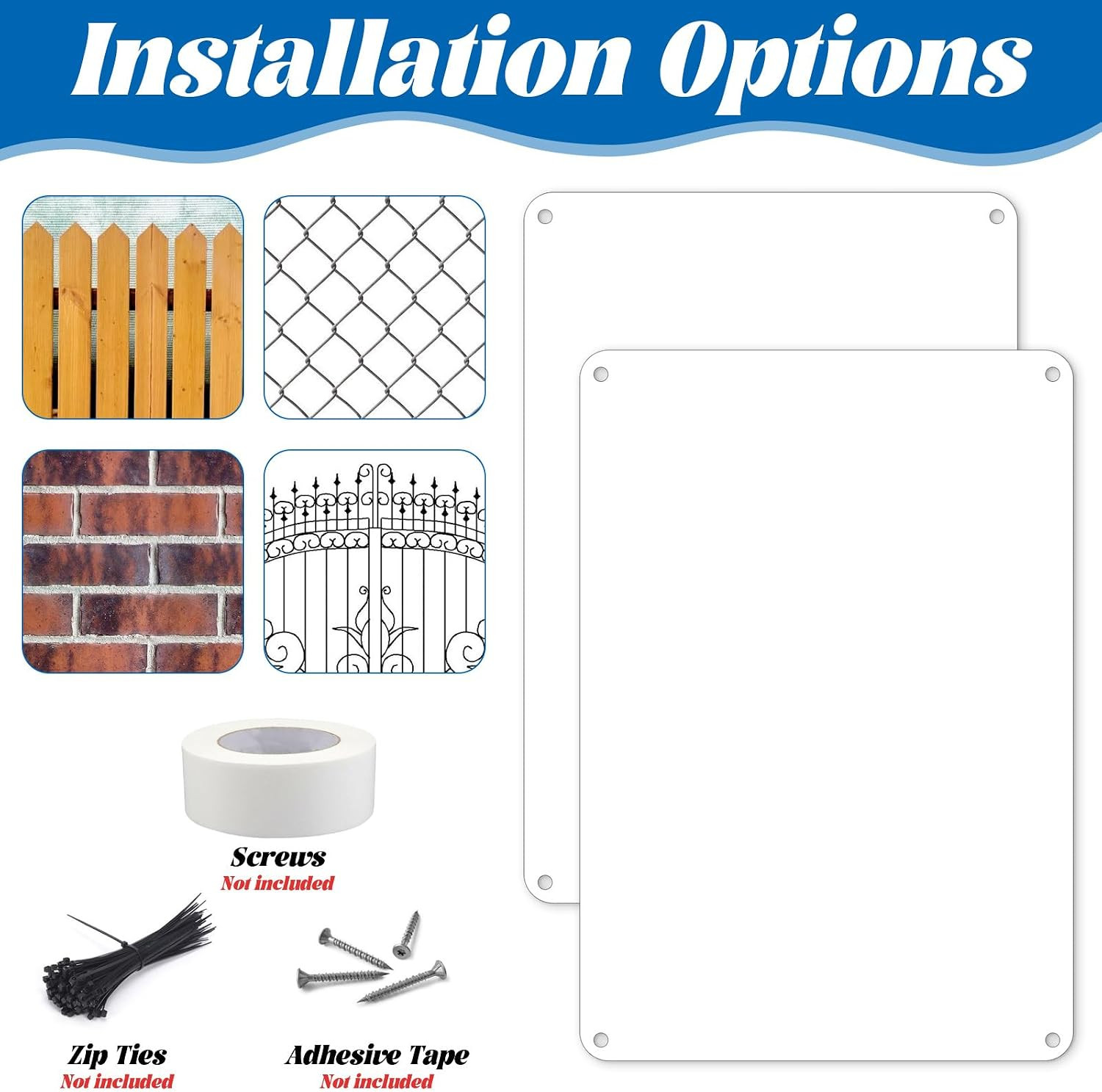 2 Pcs Blank Metal Sign 10″ X 7″ Metal Signs for outside Aluminum Metals Signs