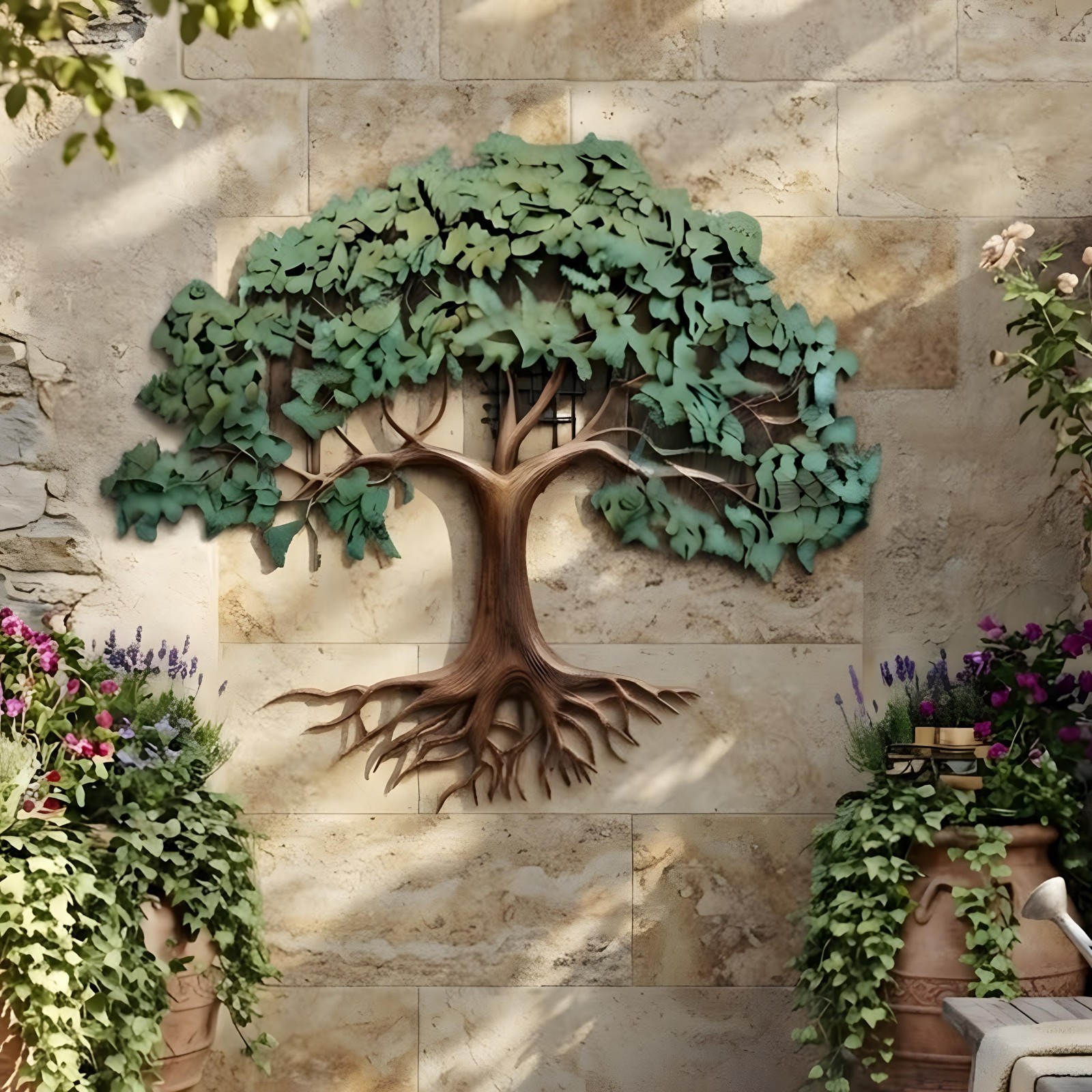 Tree of Life Metal Sign, UV Printed Aluminum Wall Art, Rustic Nature Decor