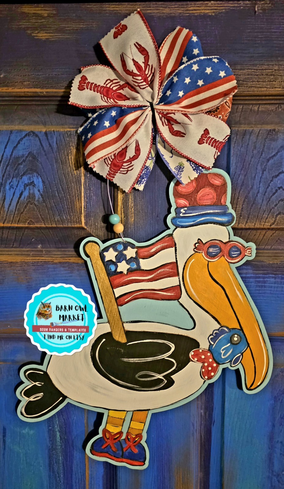 Pelican Patriotic Door Sign