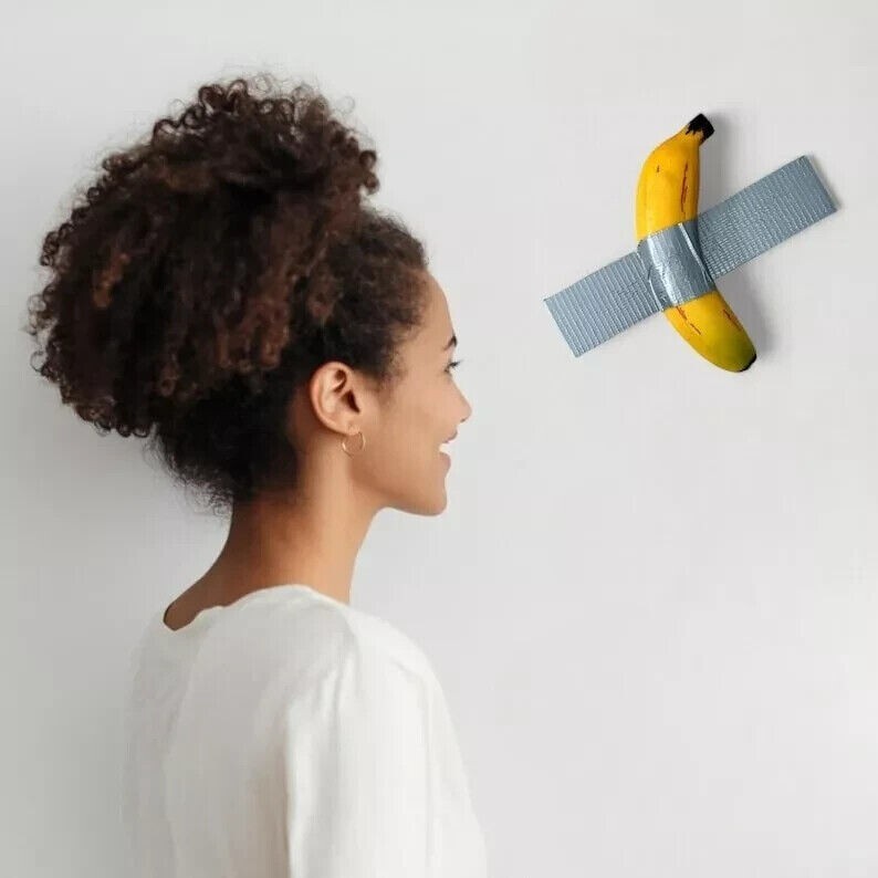 Duct Tape Banana Art Painting Style Hand Painted Modern Wall Mounting Décor Gift