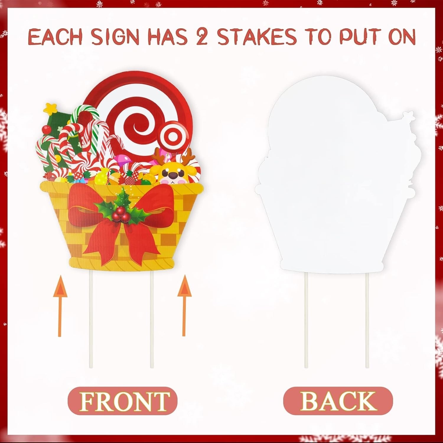 Letreros Navideños Para Exteriores Y Decoraciones Navideñas Con Dulces NEW US.