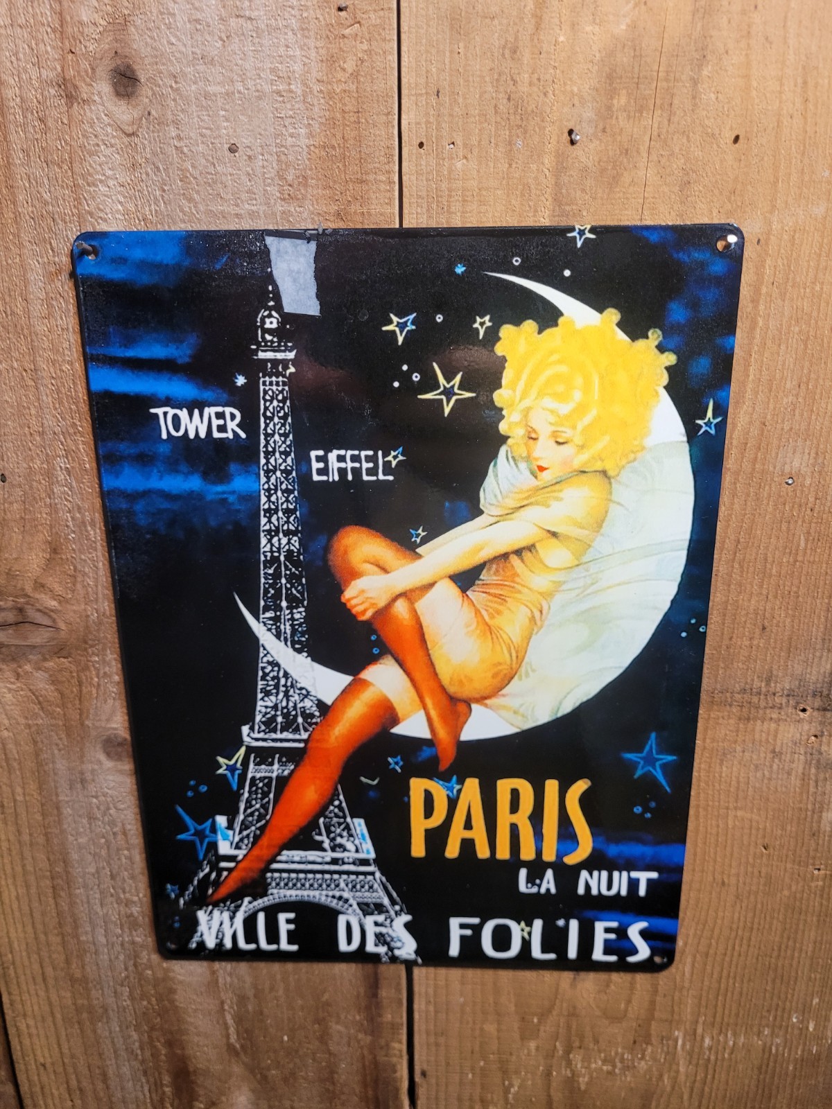 French Eiffel Tower Paris Poster Art Reproduction Metal Sign FREE SHIPPING