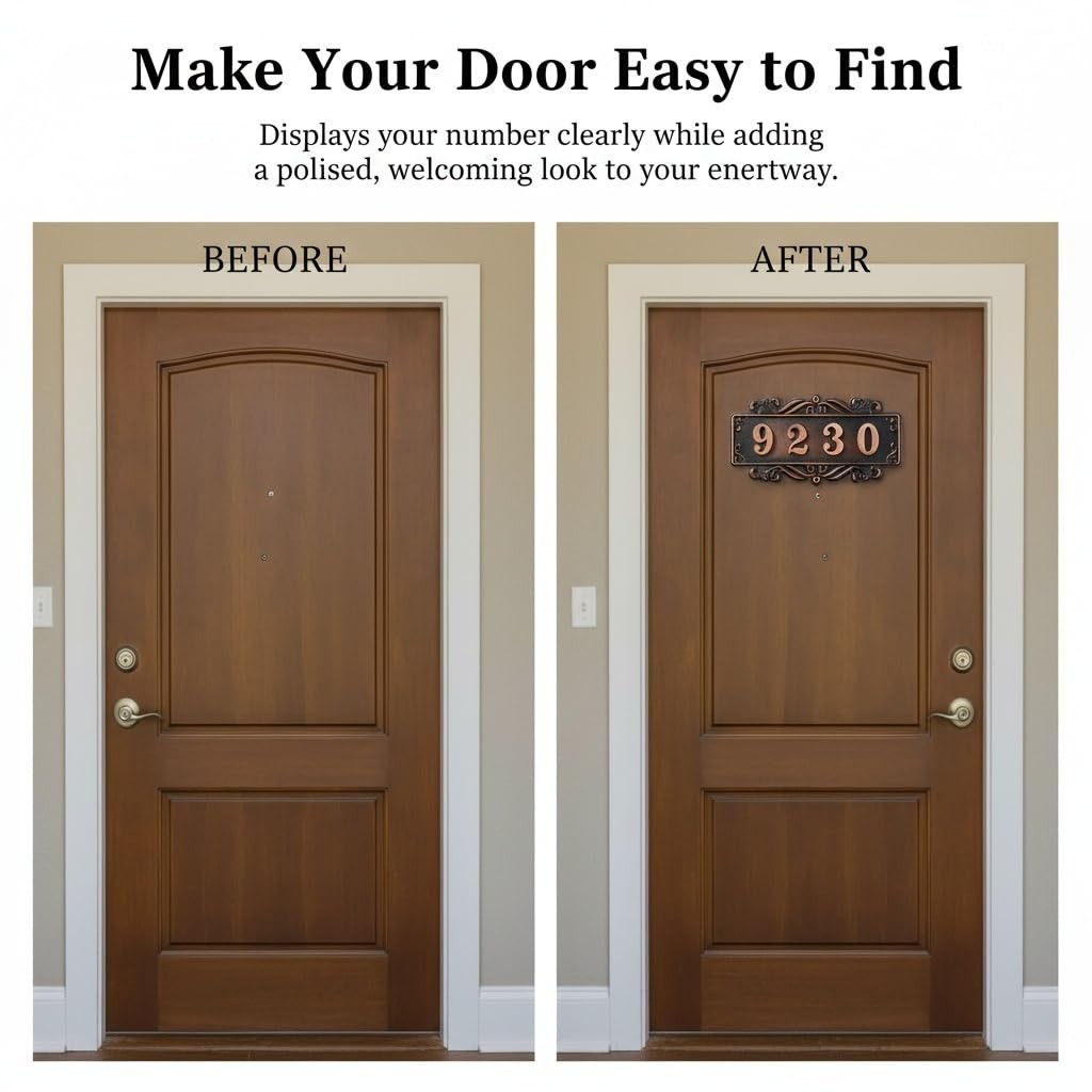 Door Number Plate, Apartment Door Number Sign, House Address Room Number Plaq…