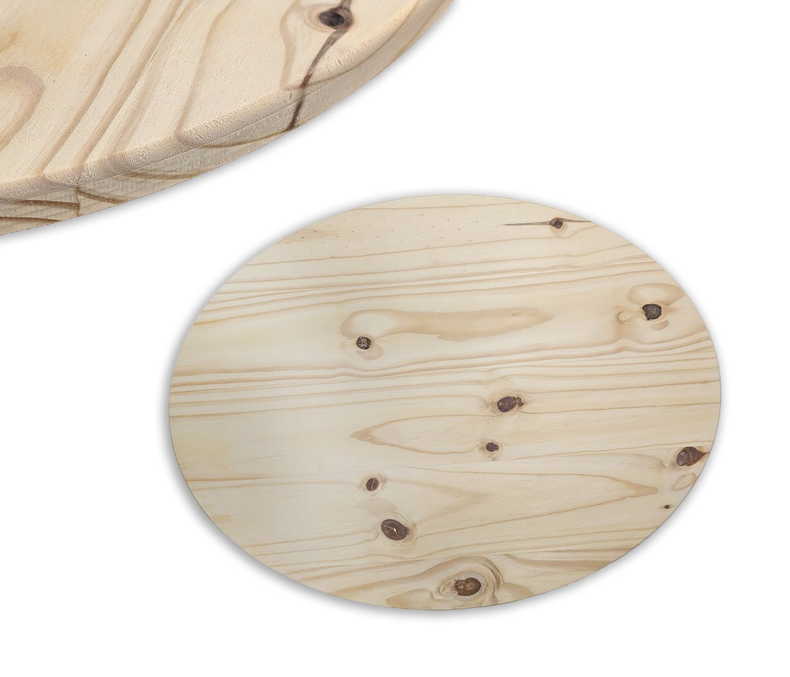 3 -18 inch Knotty Pine Oval Plaque with 0.25 Inch Round Over Edge