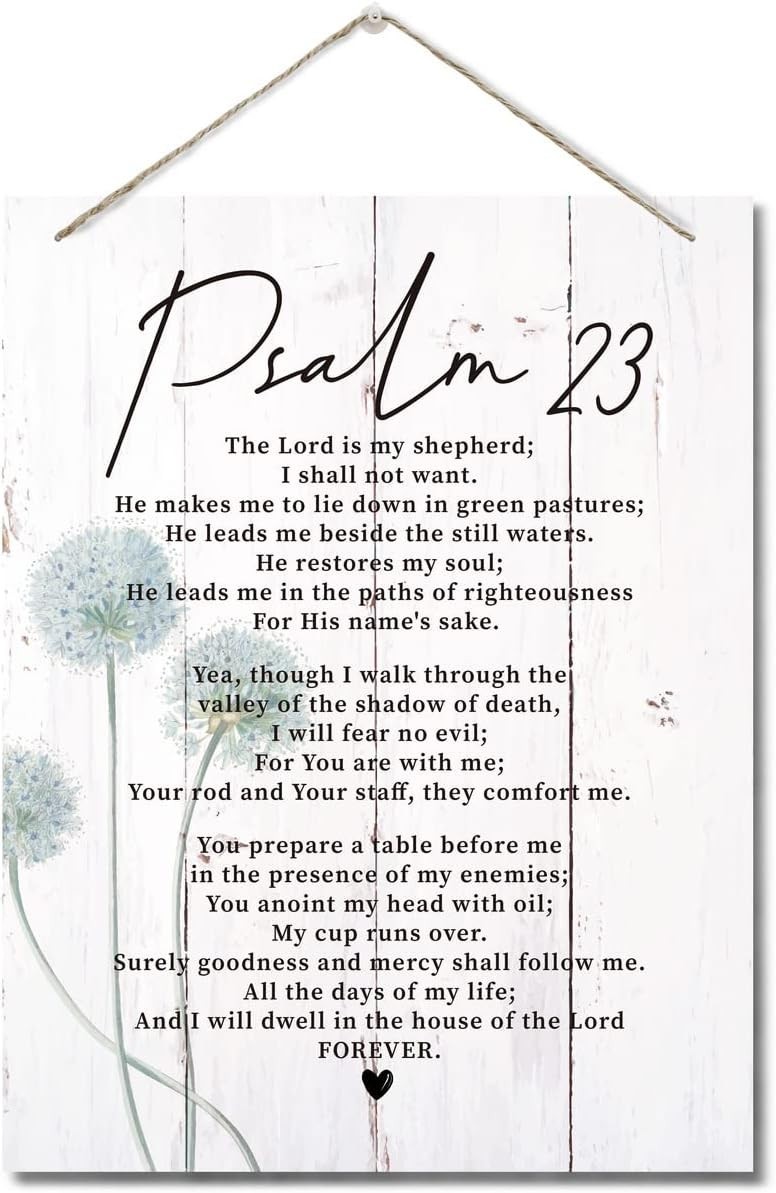 Bible Verse Printed Wood Plaque Sign Wall Hanging, Home Wall Decor the Lord i…