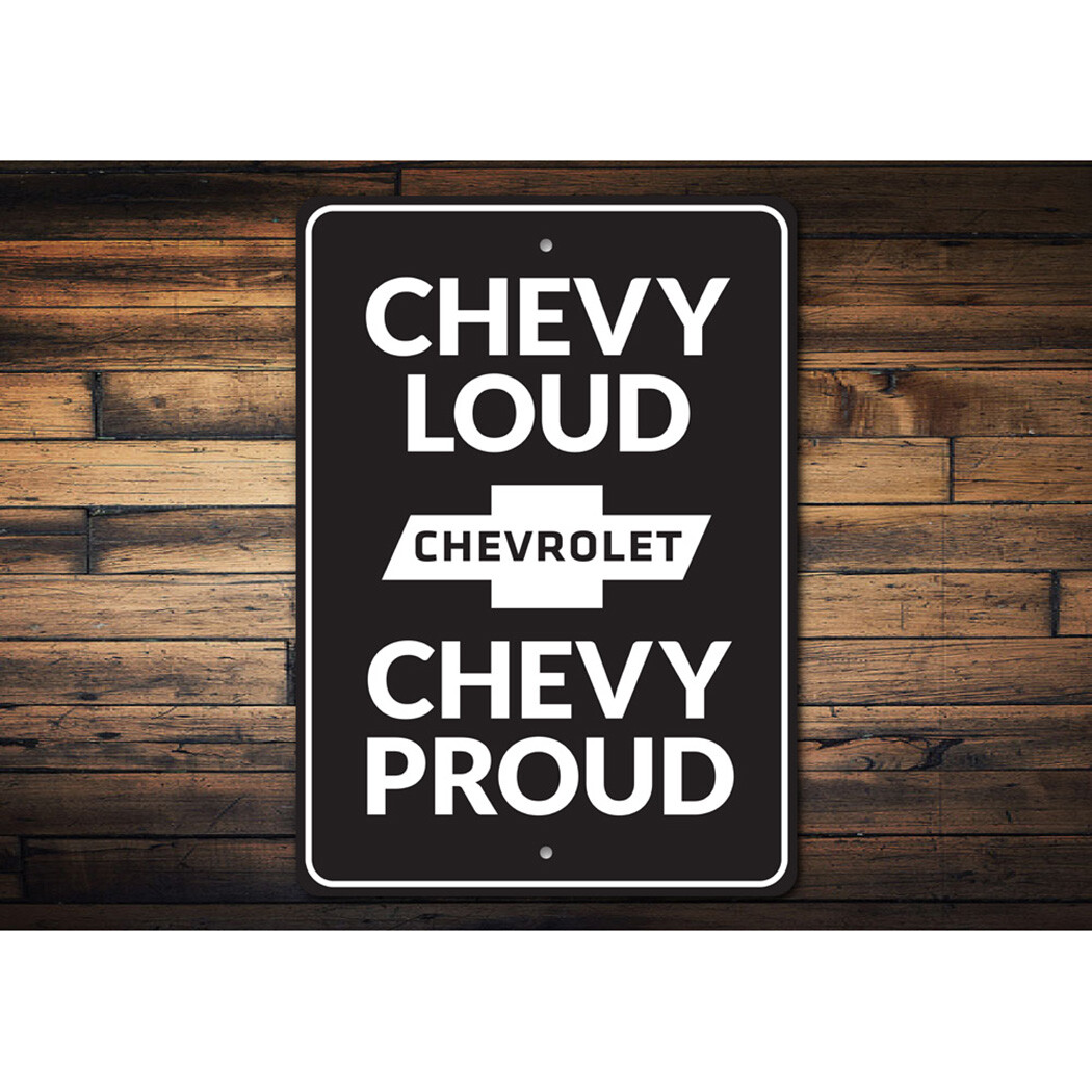 Chevy Loud Proud Metal Sign Chevrolet Automotive Car Man Cave Sports Classic