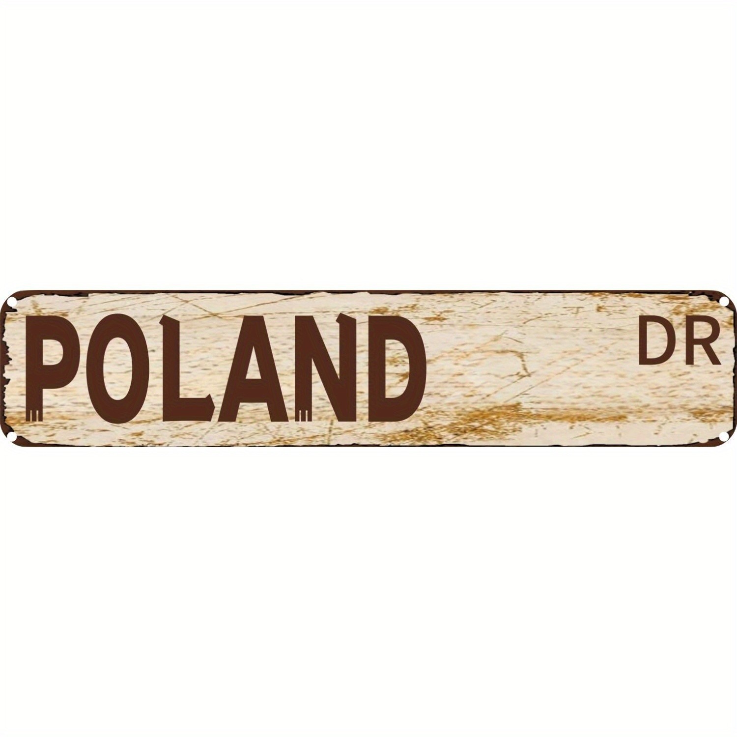 Vintage Metal Sign Poland Bar Kitchen Garage Aluminum Street Sign Funny