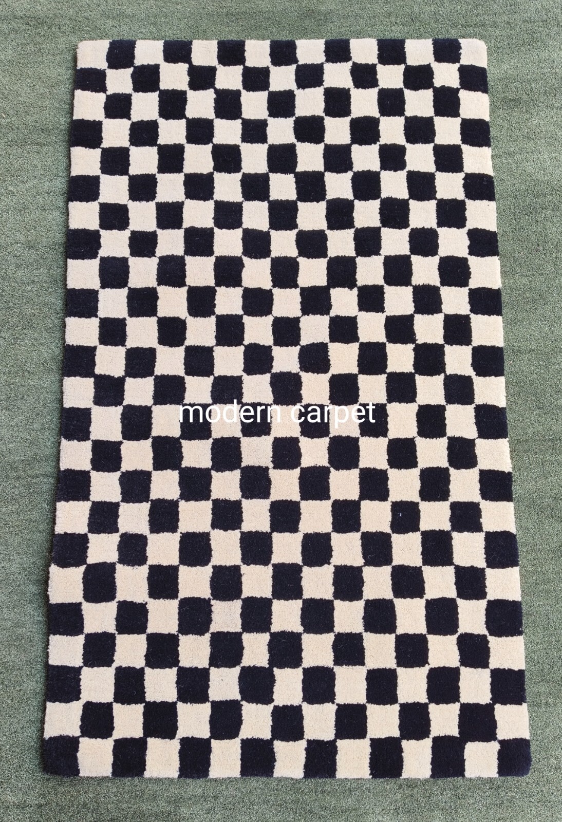 Chess Rugs Handmade 100% Wolen Hand Tufted For Home Decoration