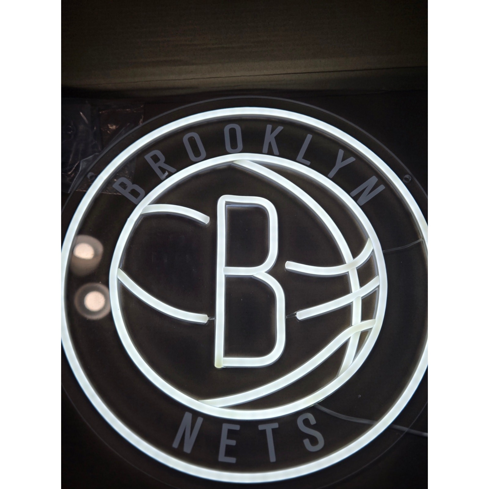 Brooklyn Nets LED Neon Sign Basketball Logo Wall Light USB Powered New