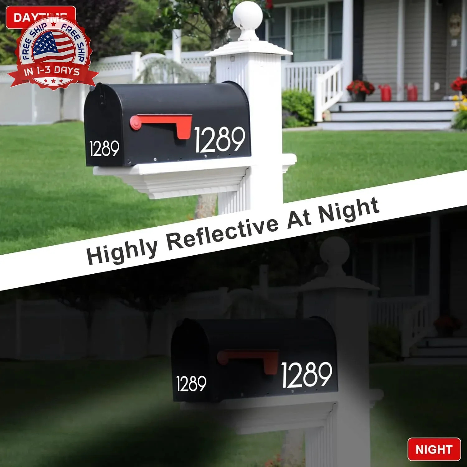 1.5 inch mailbox numbers number stickers for outside (3 sets)