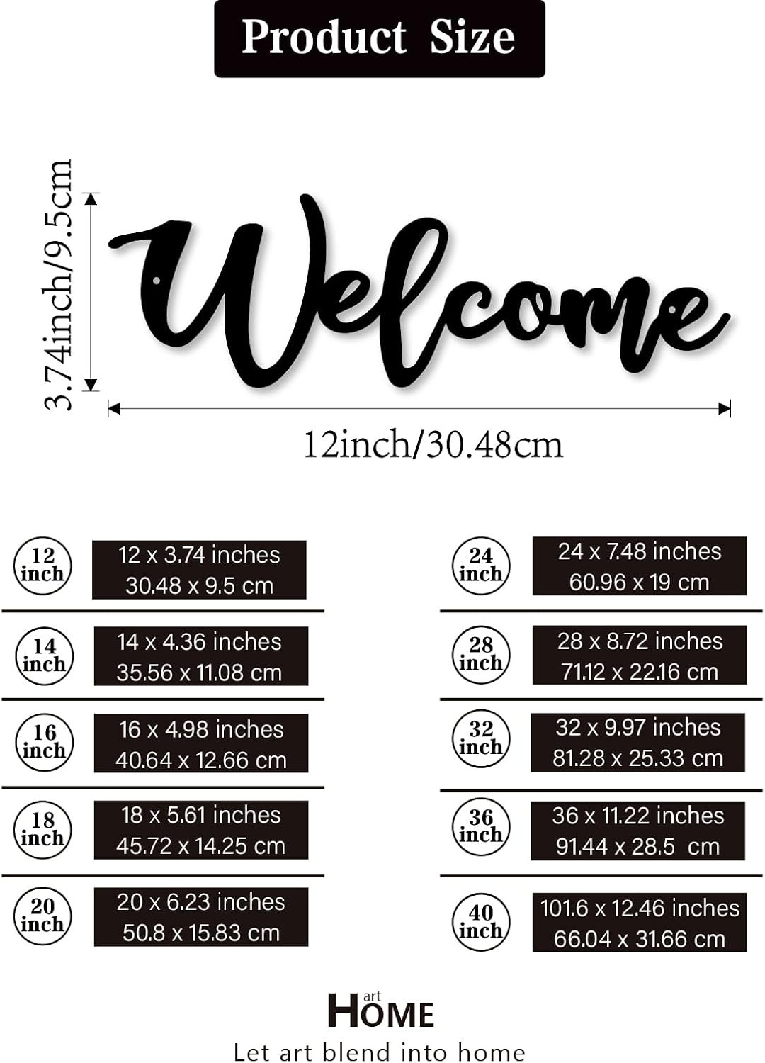 Welcome Metal Sign, Welcome Wall Decor,Welcome Signs Wall Art,Welcome Cutout Let