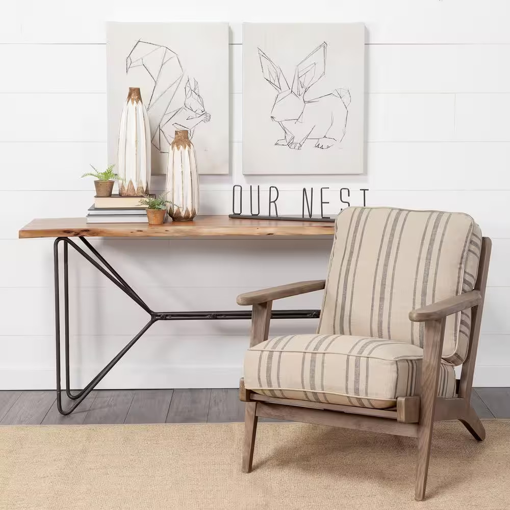 Our Nest 24 In. L X 1 In. W Black Metal Sign