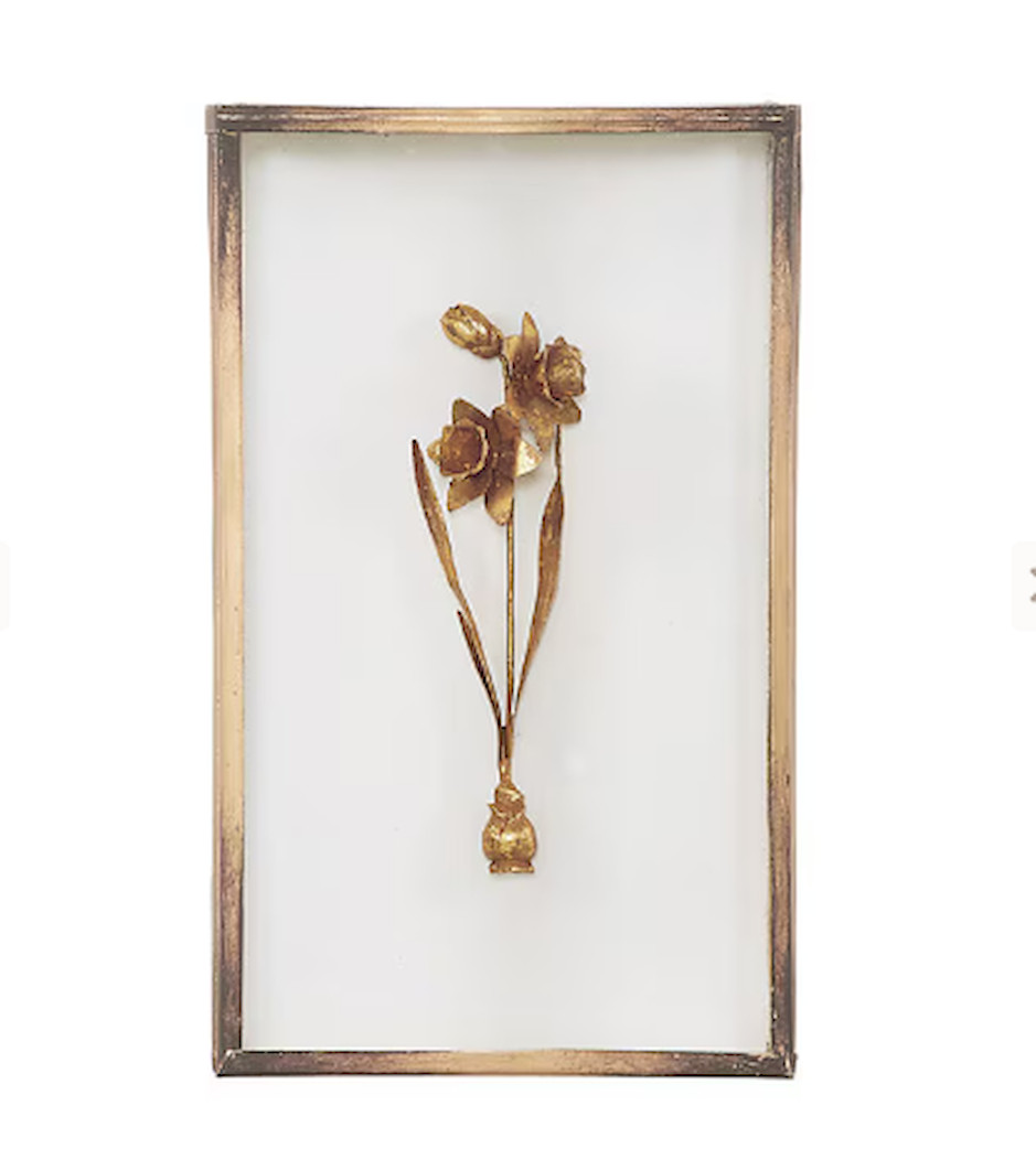 Ballard Designs Fleur de Tole Gold Wall Decor – Set of 4, US Stock, Free Ship