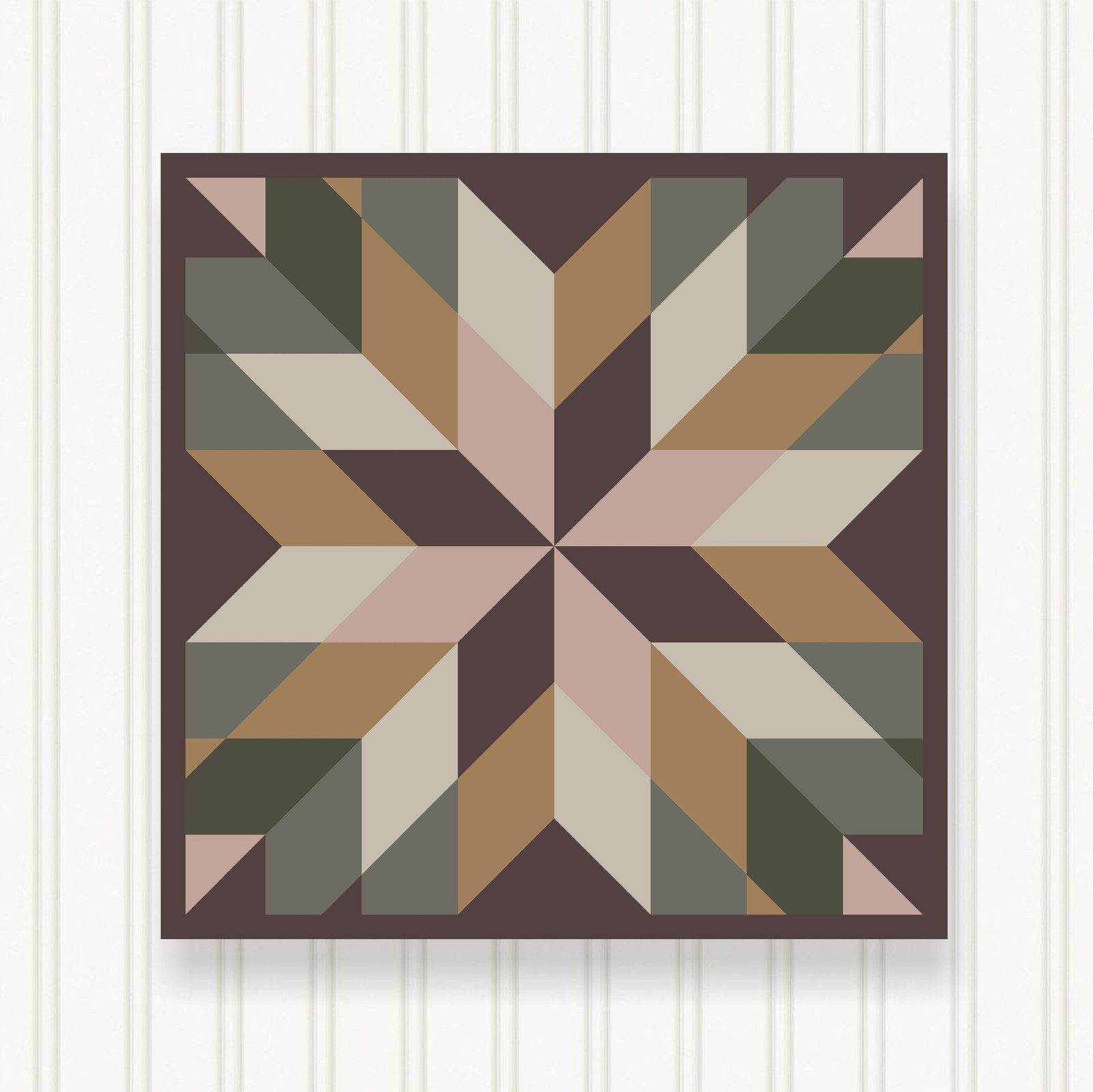 Barn Quilt Square, 8 Sizes, Outdoor & Indoor Wall Art, Home Decor, BQ110-07