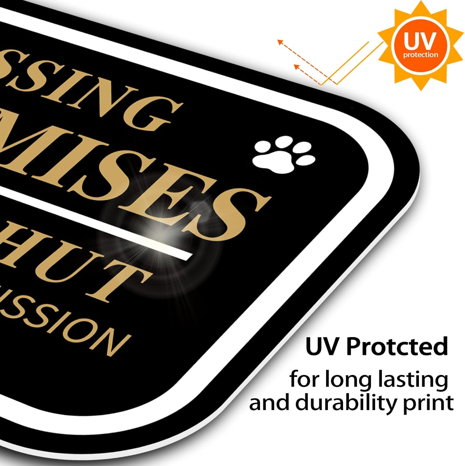 No Trespassing Dog on Premises Signs, 2 Pack Dog on Premises Keep Gate Shut
