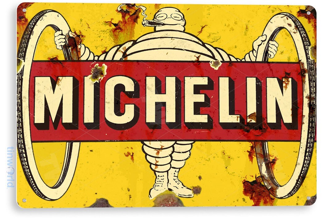 TIN SIGN Michelin Tires Wheels Tubes Parts Service Auto Shop Garage A938
