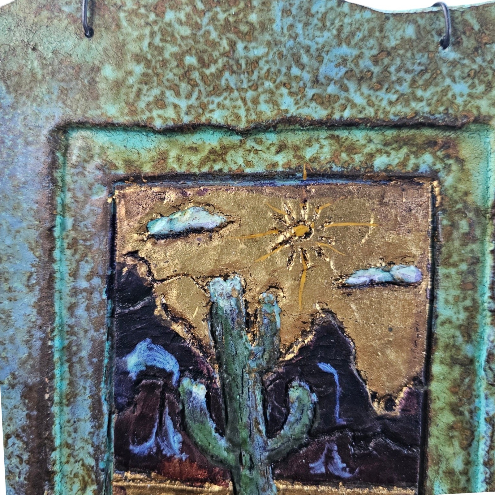 PaperAndStone Bronze Cactus Wall Sculpture Southwest Desert Art Jeanne Dana 2020