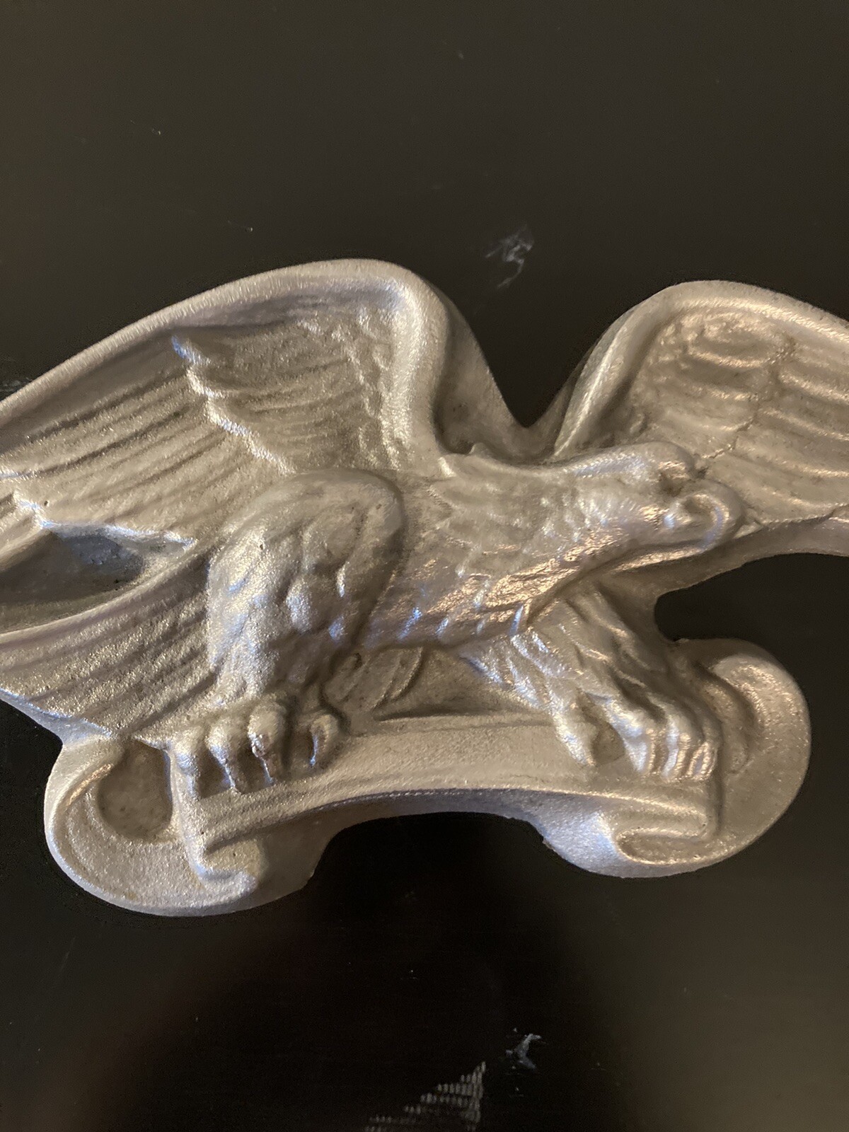 Vintage Cast Aluminum Patriotic American Eagle Unmarked 12.5 in L x 4.25 in H