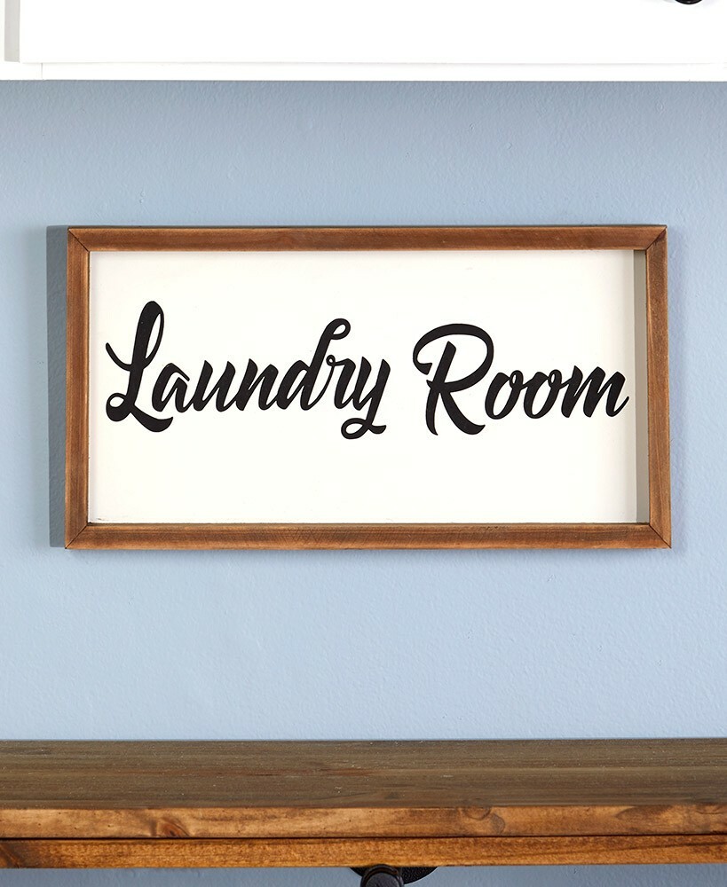 Farmhouse Laundry Sign Measures About 15-3/4″W  x 7-3/4″L
