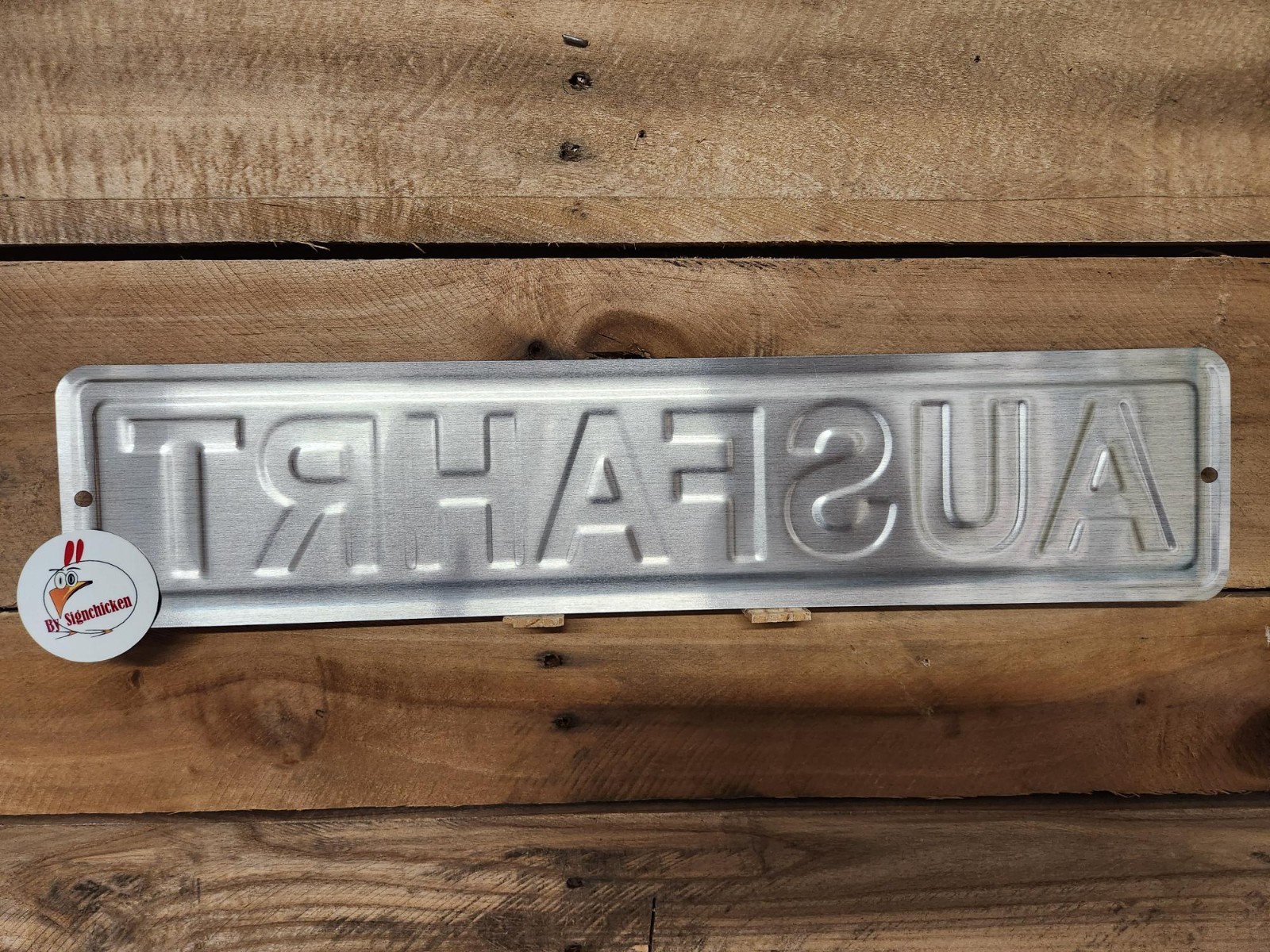 AUSFAHRT Embossed Road Sign, Germany road sign, German collectible, Deutschland