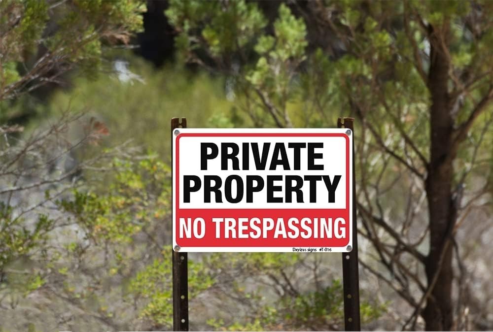 Private Property No Trespassing Signs 10×14 Aluminum Weatherproof 2 Pack
