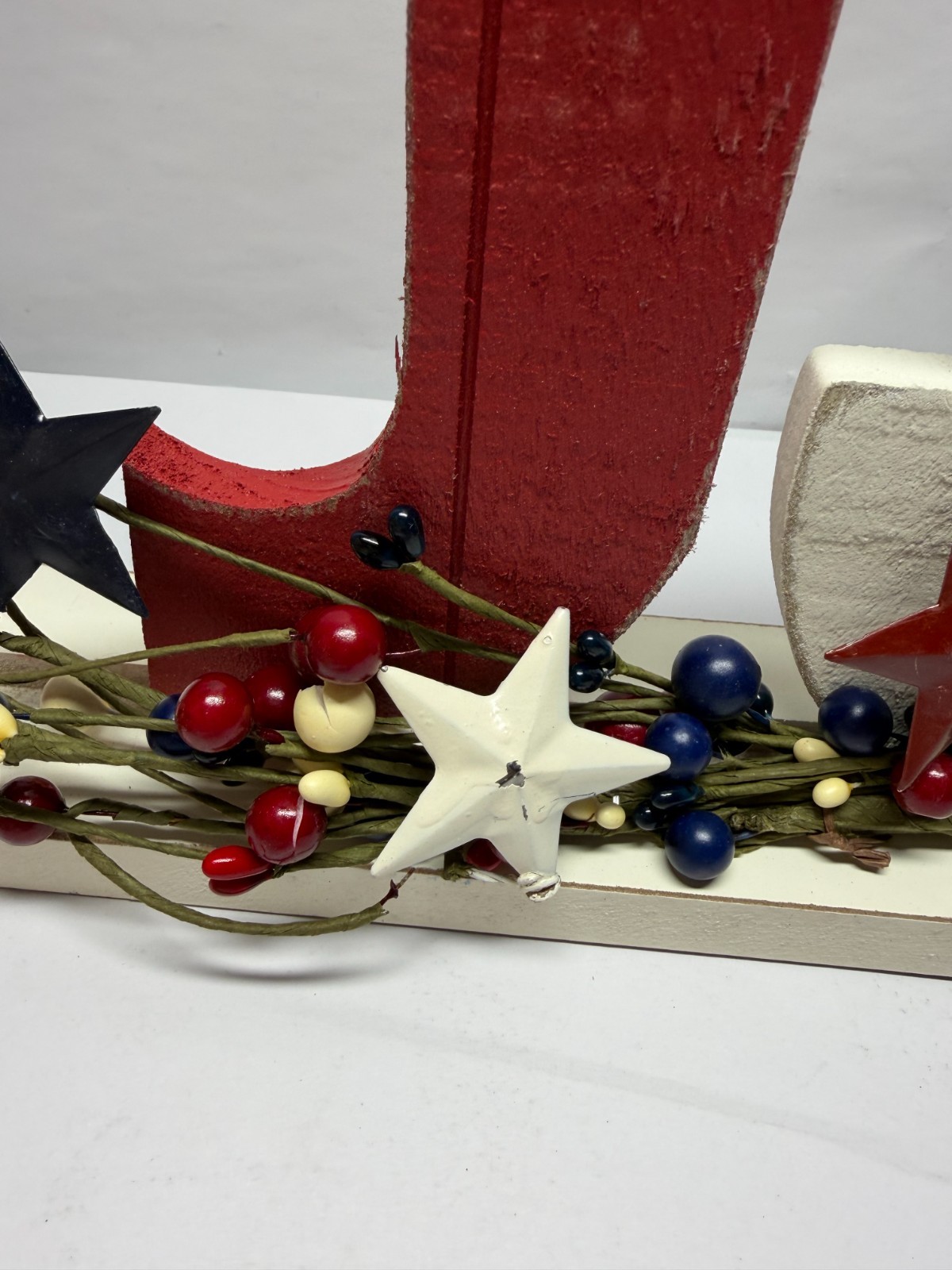 9.75 in. H Patriotic Wooden Table Decor