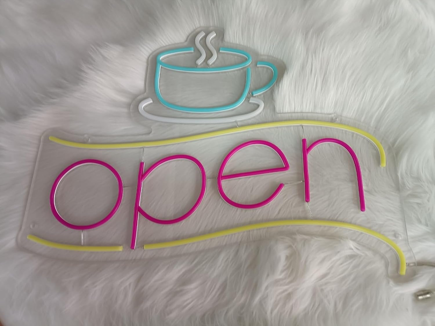 Coffee Bar LED Sign – Wall Art Decor for Cafe & Shop – 24×18 Inches