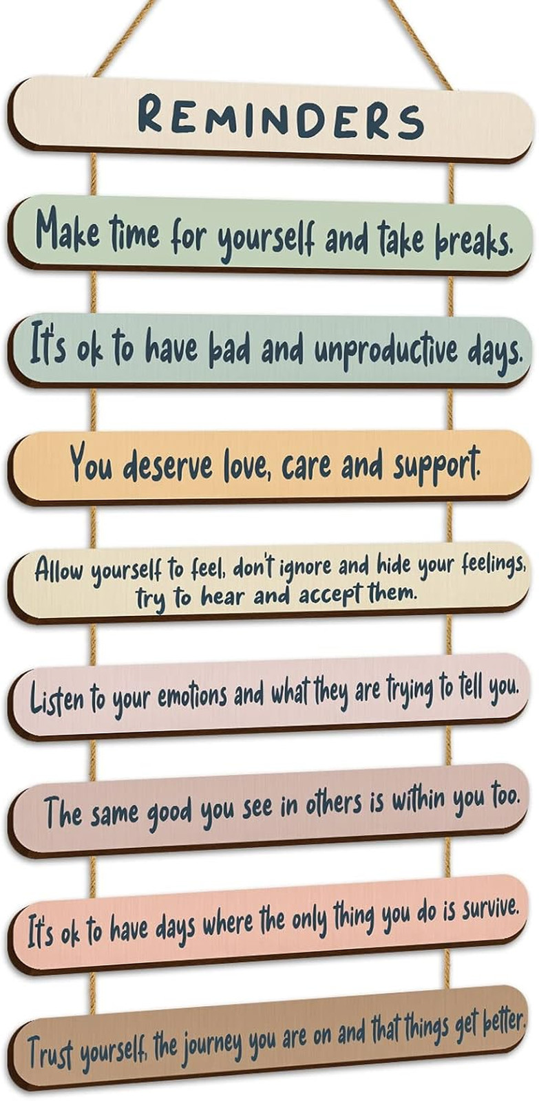 Mental Reminders Wall Decors Wooden Hanging Art Counseling Room Decor Positive