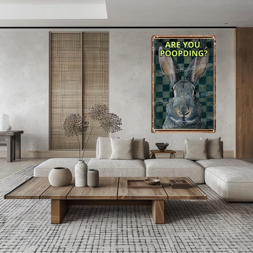 Tin Metal Signs Are You Poopding Rabbit Metal Sign Alumium Sign Vintage Sign Ret