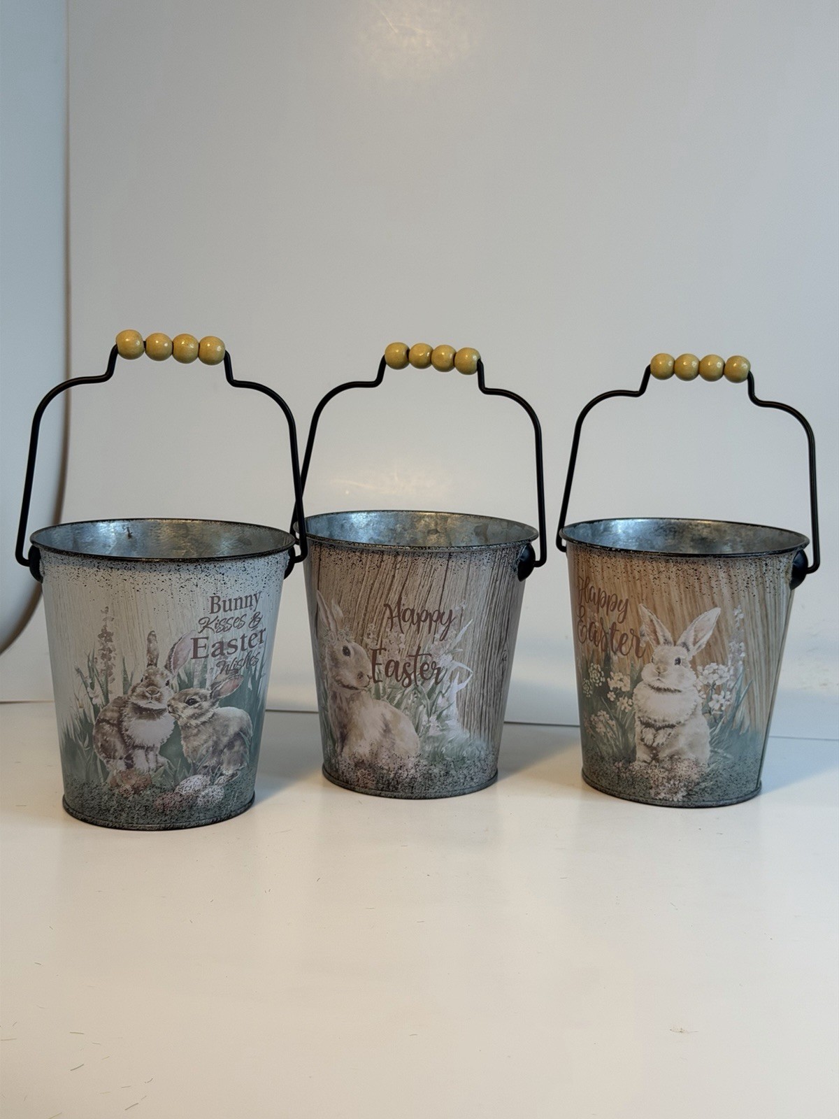 Galvanized Tin Bucket Rustic Farmhouse Decor Small