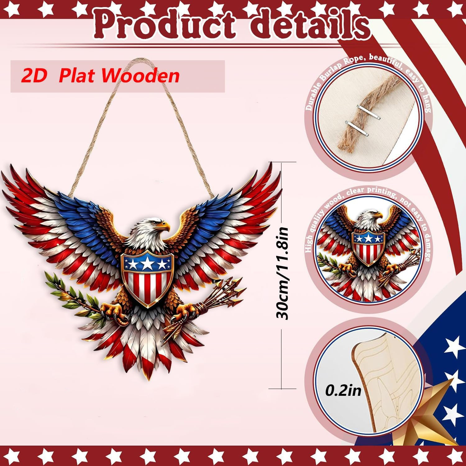 Independence Door Sign 250Th Anniversary America Eagle 1776-2026 250 Years of Fr
