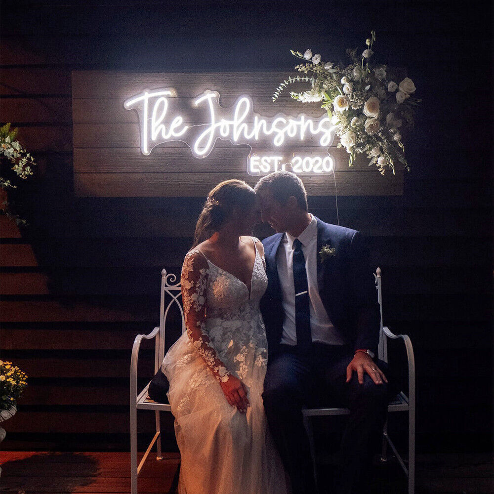 Custom LED Neon Light Signs Wedding Birthday Party Beer Bar Home Room Wall Decor
